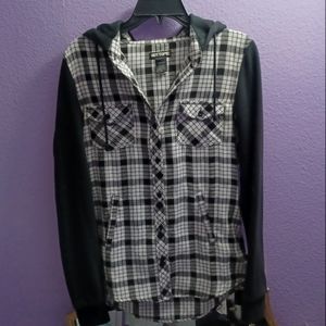 Hot Topic black and white Flannel